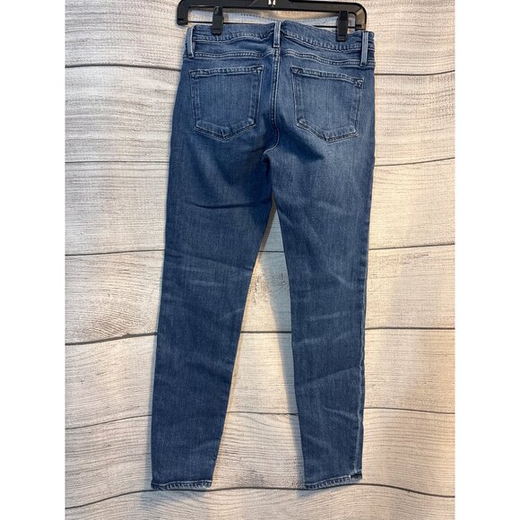 Frame Le Garcon Medium Wash Straight Leg Denim Jeans Size 24 - Picture 3 of 4